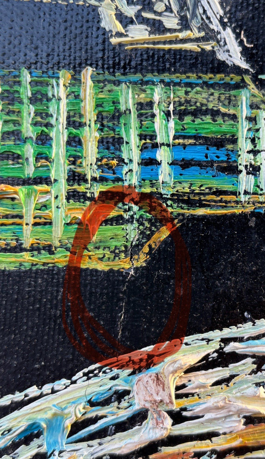 Quadro -Paesaggio- Marcello Piacentini dipinto a olio su tela