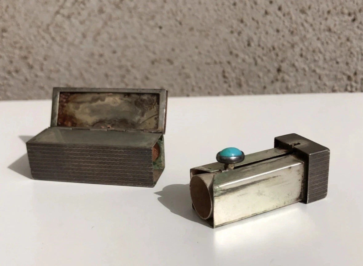 Portarossetto vintage in argento 800