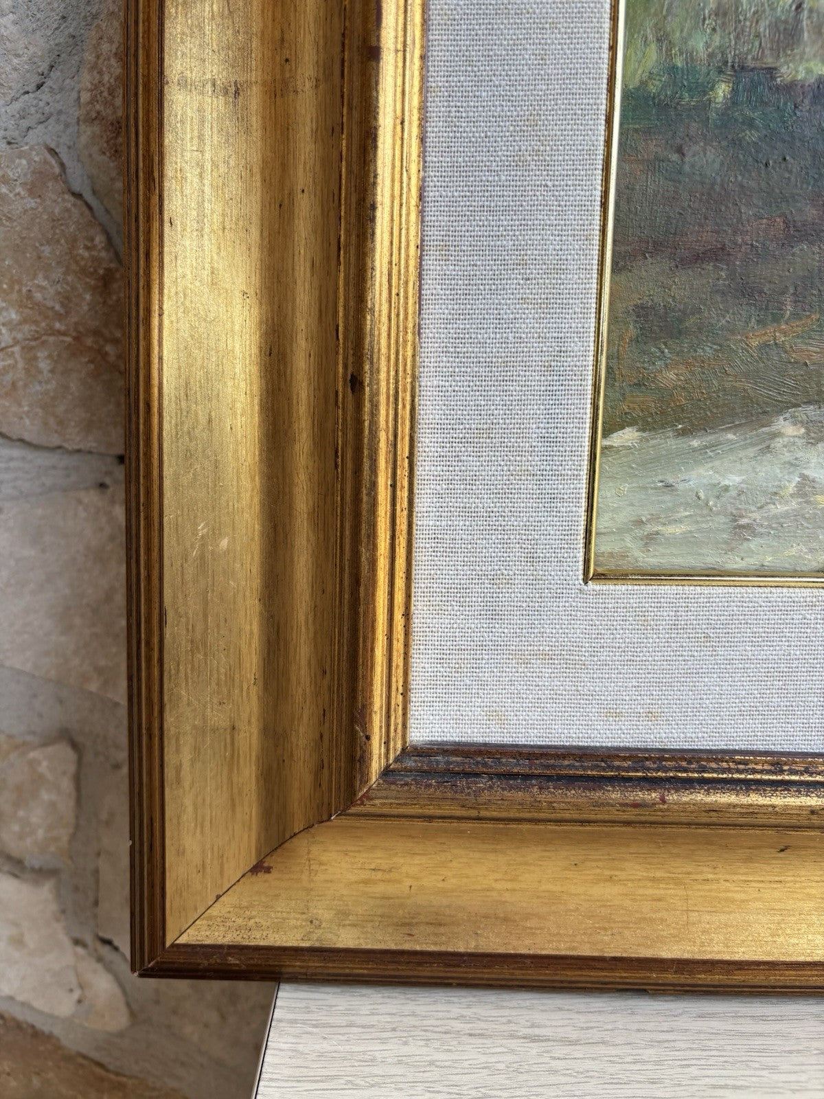 Quadro -Paesaggio Con Contadinella- dipinto a olio