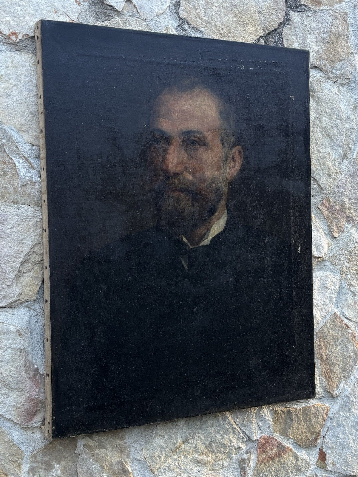Quadro antico -Ritratto- dipinto a olio su tela