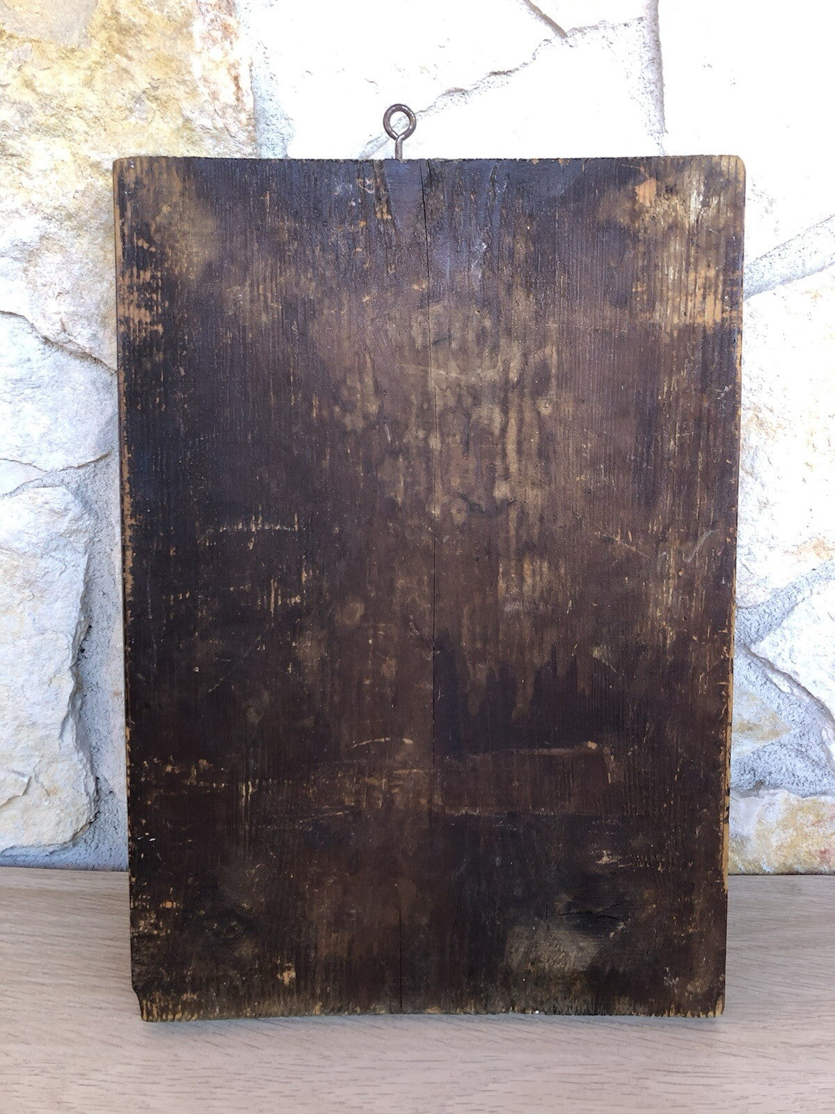 Icona Religiosa Antica Dipinta Su Legno