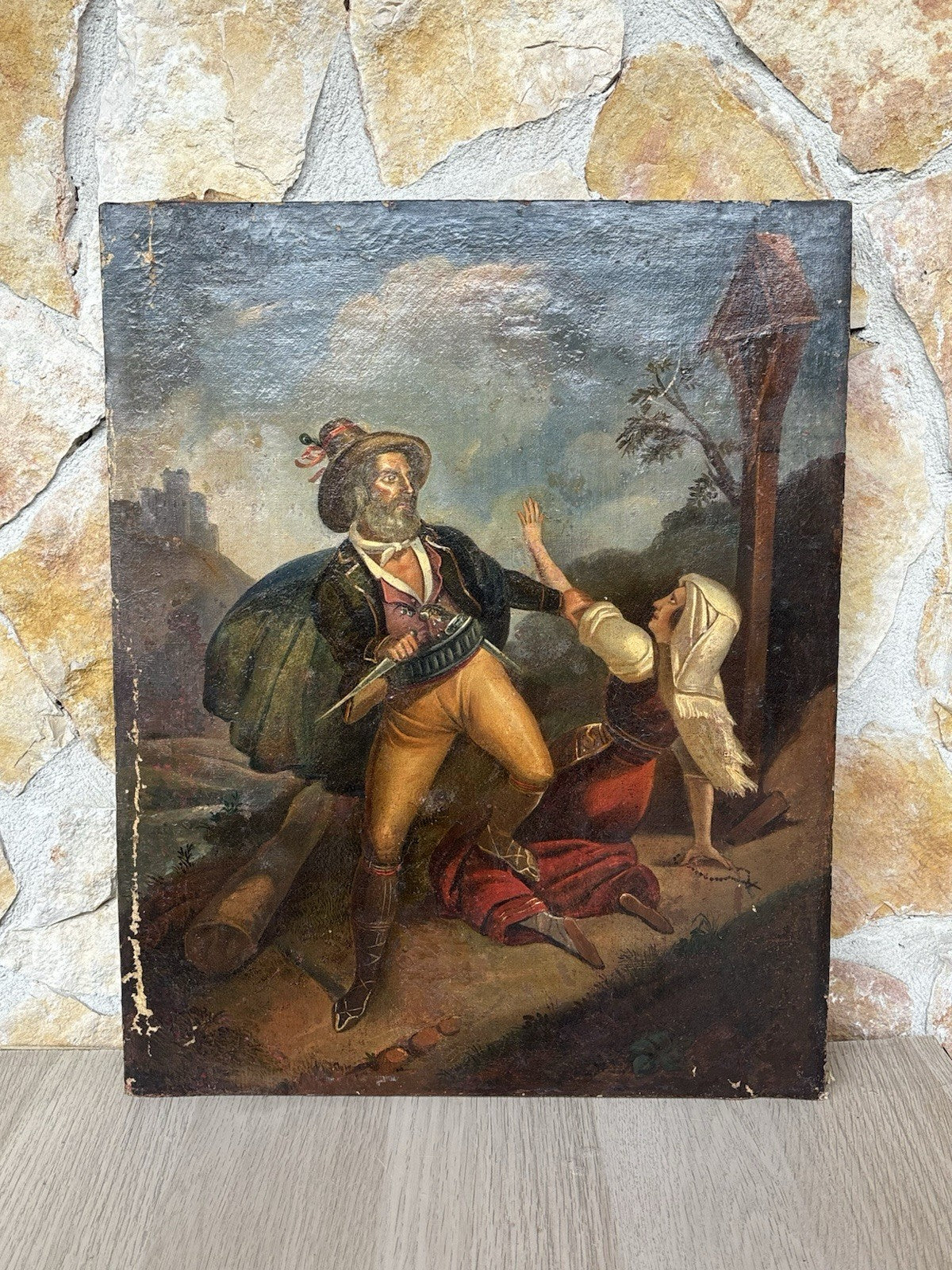 Quadro antico -Brigante- dipinto a olio su tela