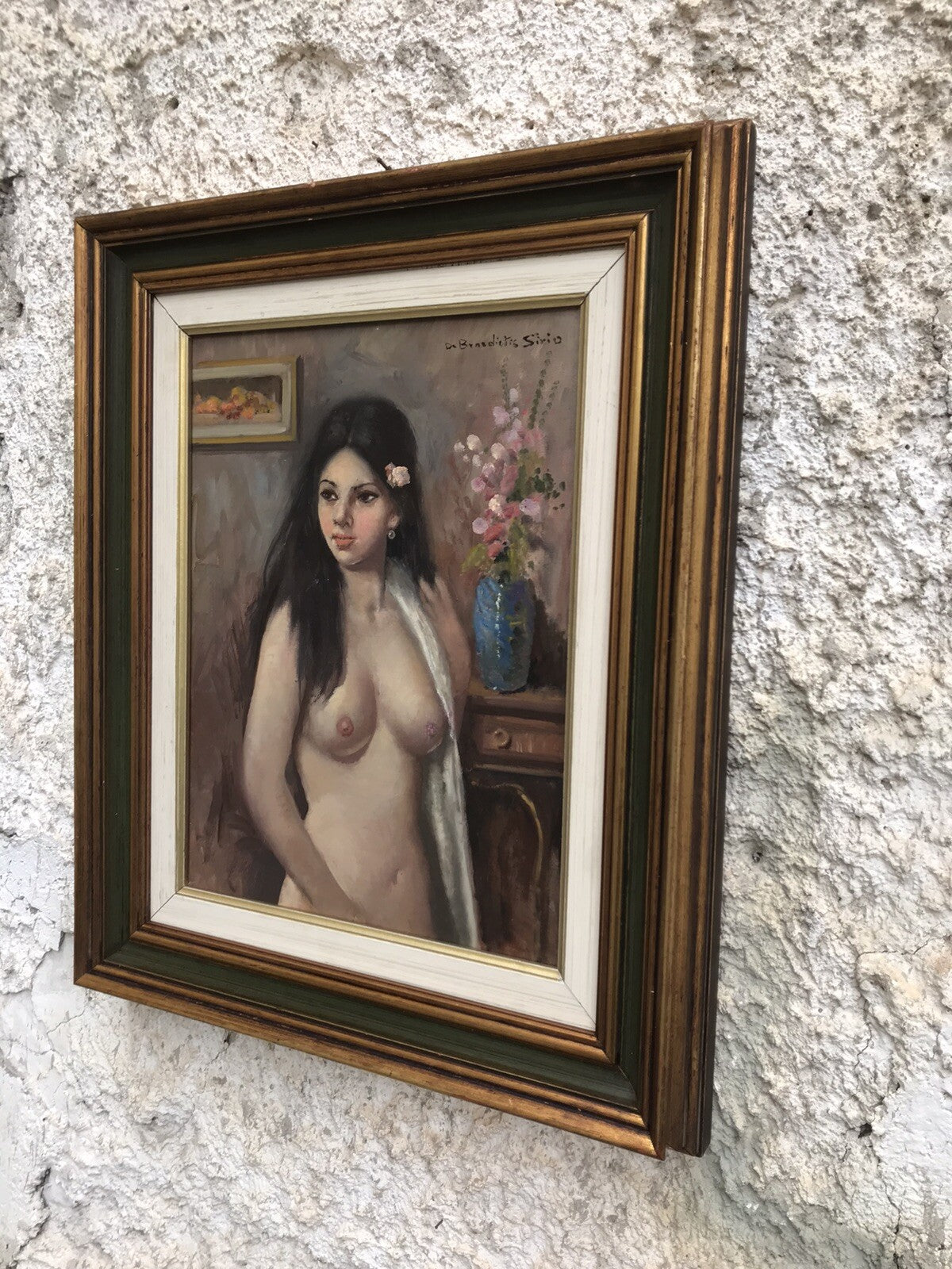 QUADRO VINTAGE -NUDO-DIPINTO A OLIO SU TELA
