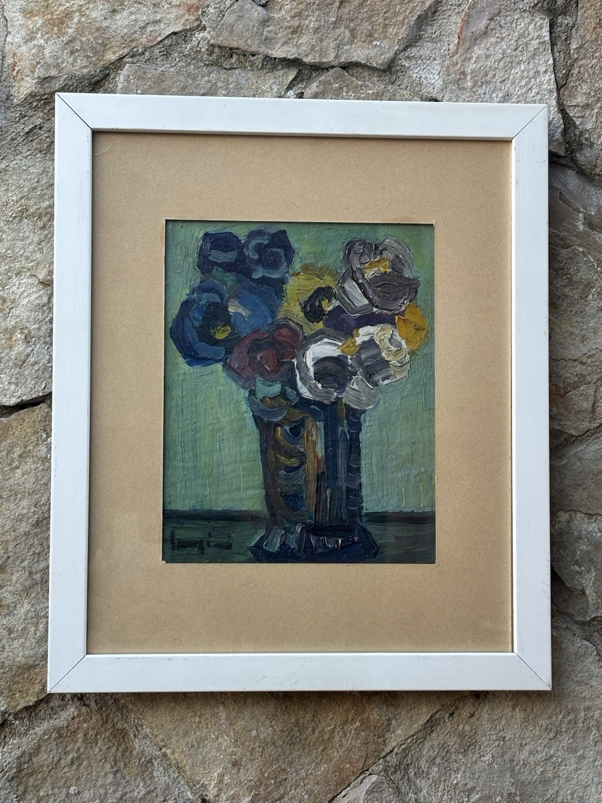 Quadro -Vaso Con Fiori Di Campo- Mario Sangiovanni- dipinto a olio