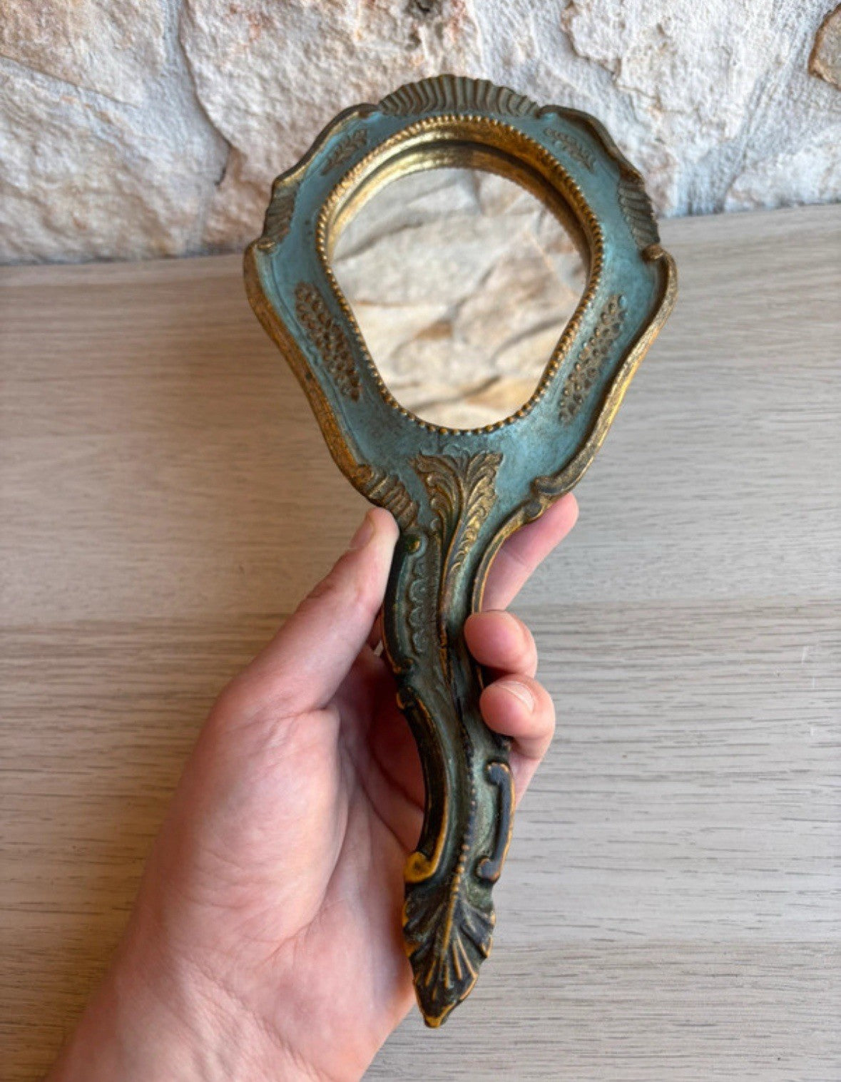 Specchio Vintage In Legno Fiorentino