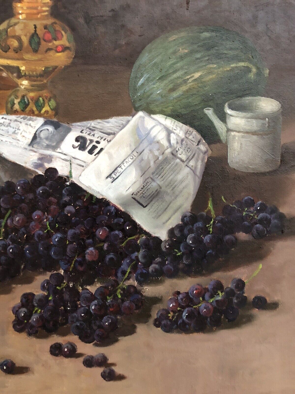Quadro vintage -Natura Morta- dipinto a olio su tela