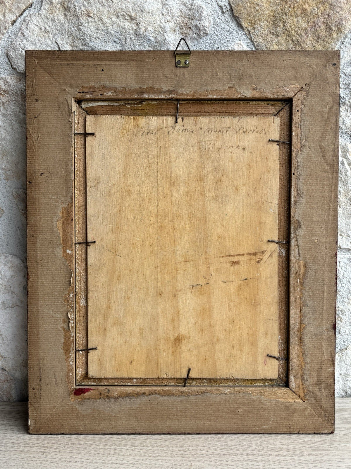 Quadro antico -Monte Parioli ( Roma )- dipinto a olio su tavoletta
