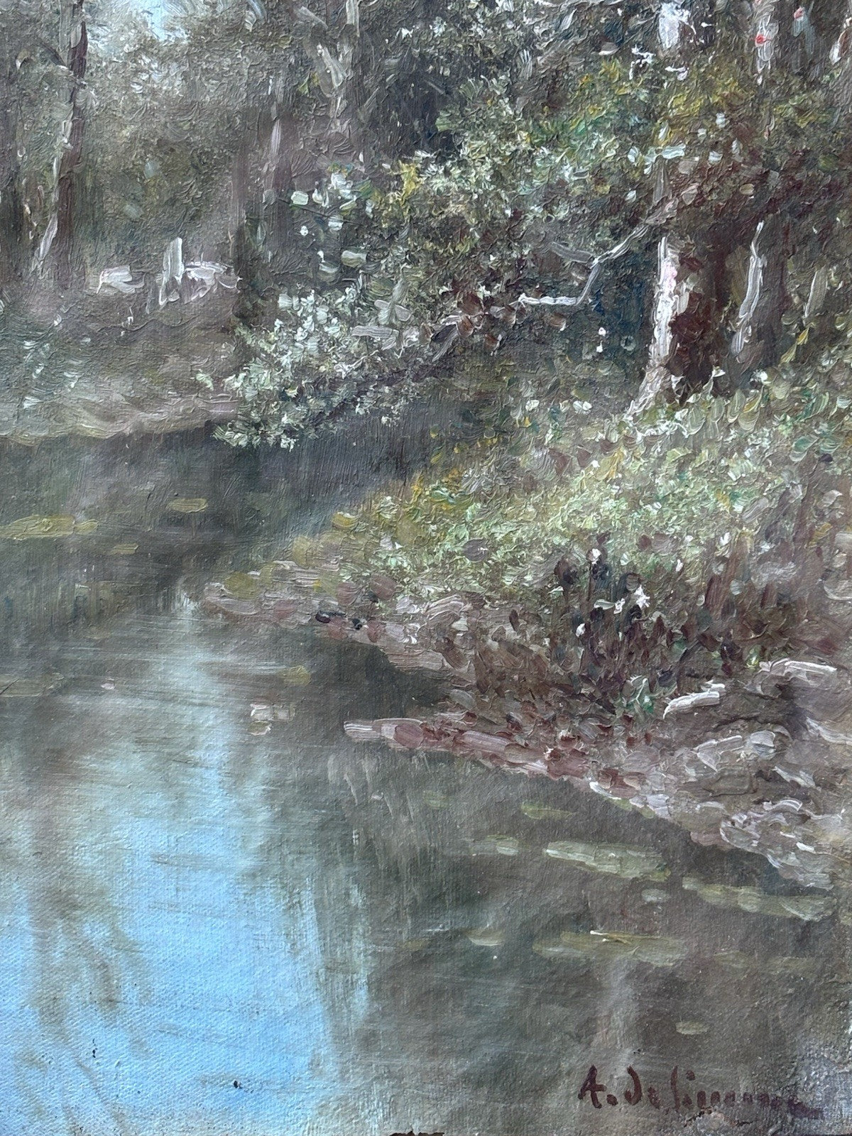 Coppia di quadri antichi -Paesaggi- dipinti a olio