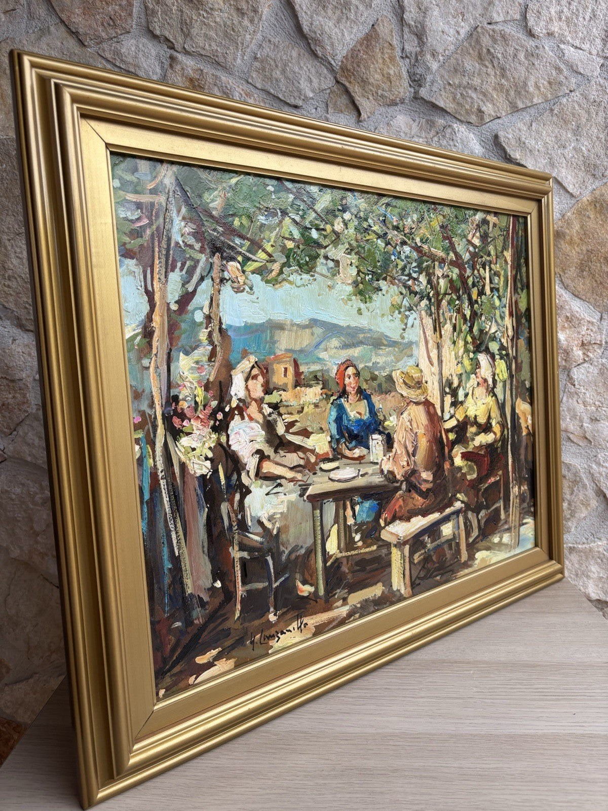 Quadro -Scampagnata- Nicola Canzanella dipinto a olio