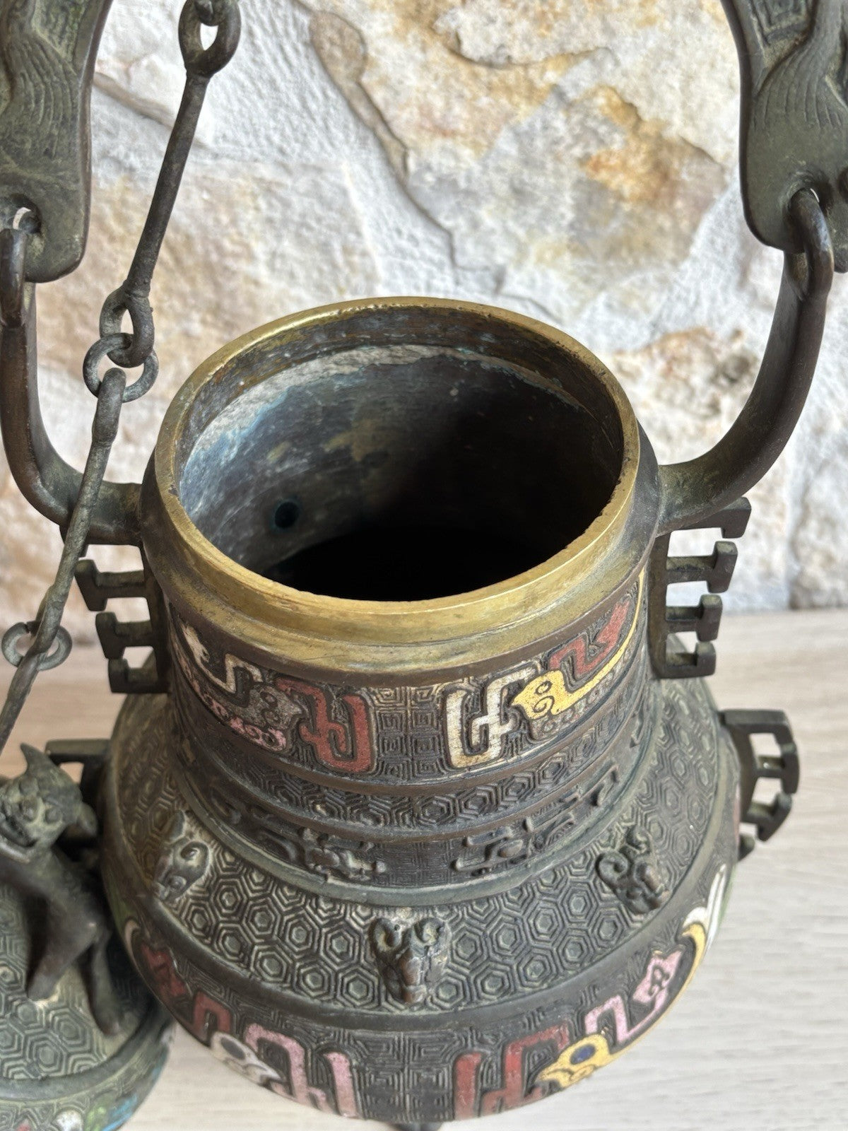 Vaso Contenitore Orientale Cinese In Bronzo