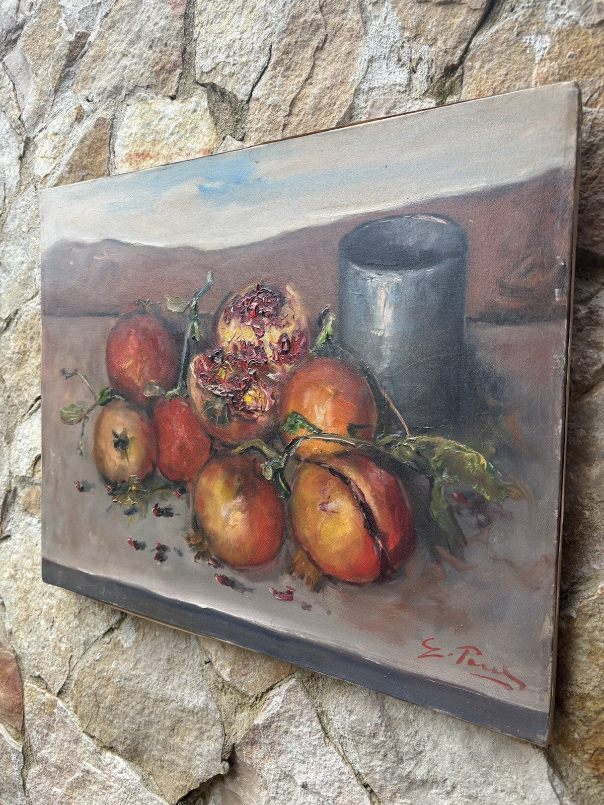 Quadro -Natura Morta- Giovanni Pane dipinto a olio su tela