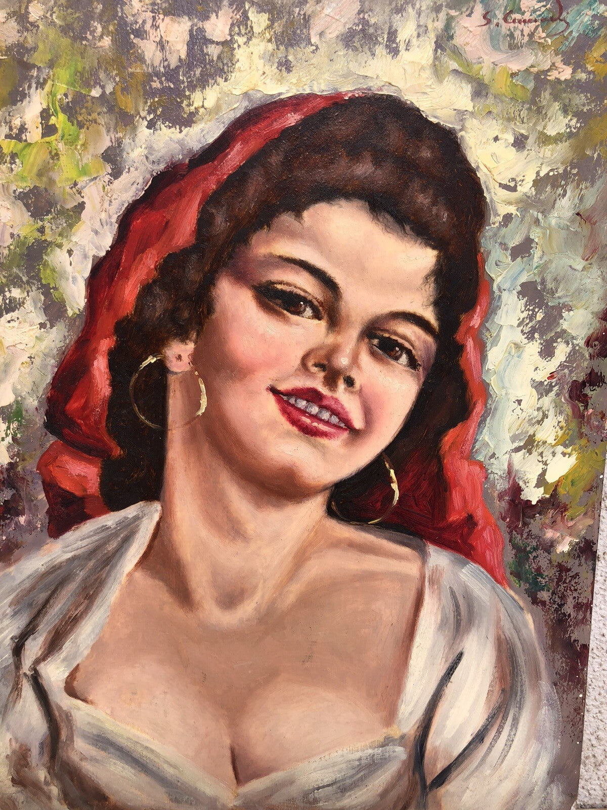 Quadro vintage -Figura Donna- dipinto a olio