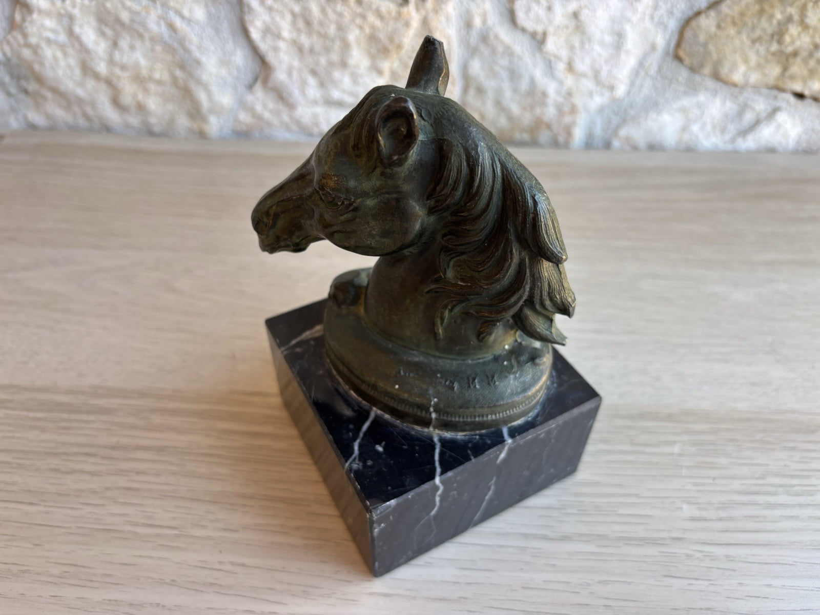 Scultura Vintage Cavallo In Bronzo