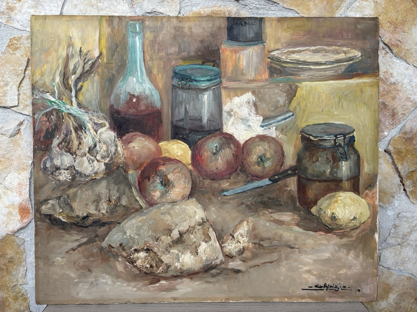 Quadro -Natura Morta- dipinto a olio su tela