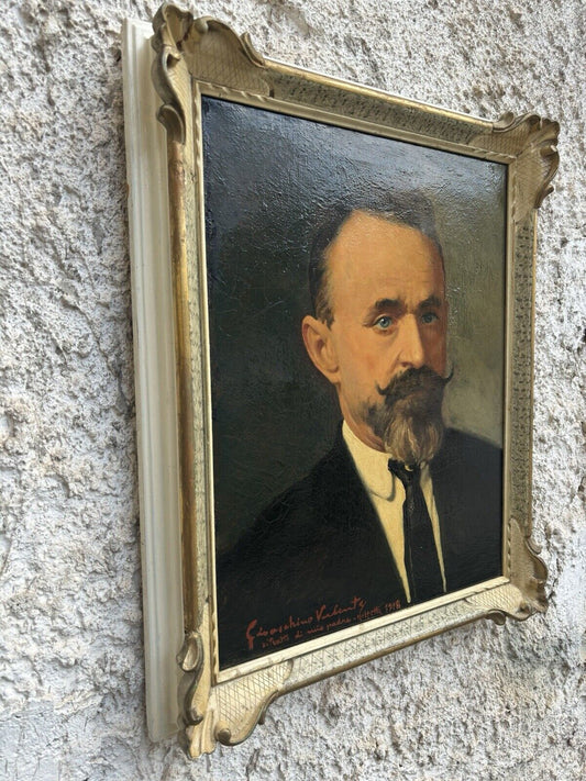 Quadro antico -Ritratto- dipinto a olio su tela