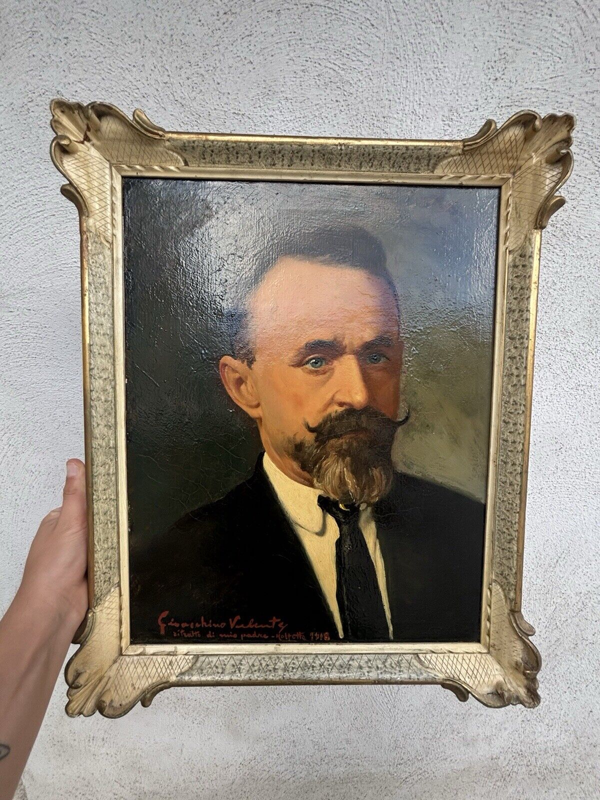 Quadro antico -Ritratto- dipinto a olio su tela