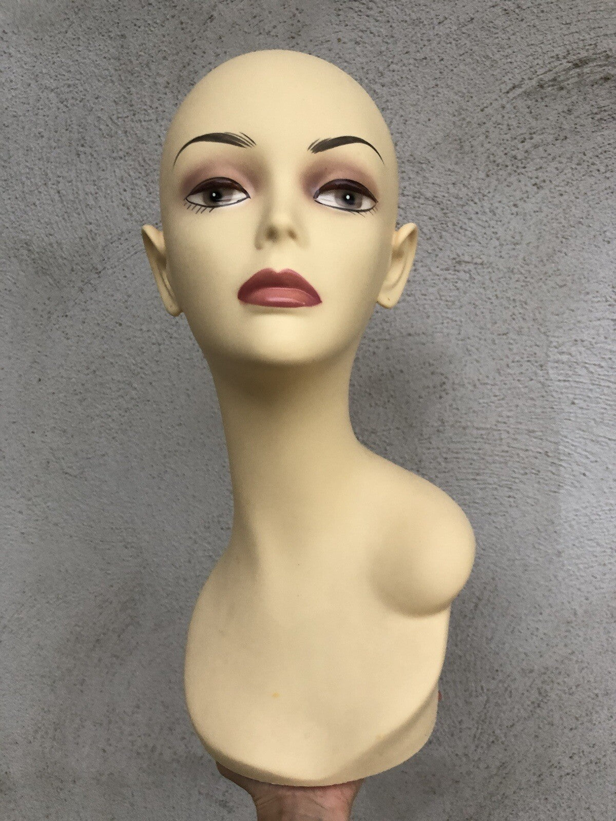 Busto femminile manichino decorativo in plastica anni 70/80