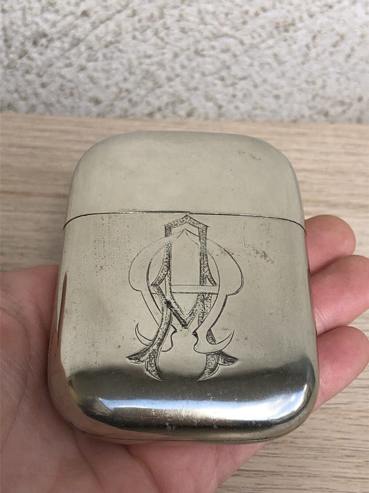 Scatola Vintage In Metallo Con Iniziali