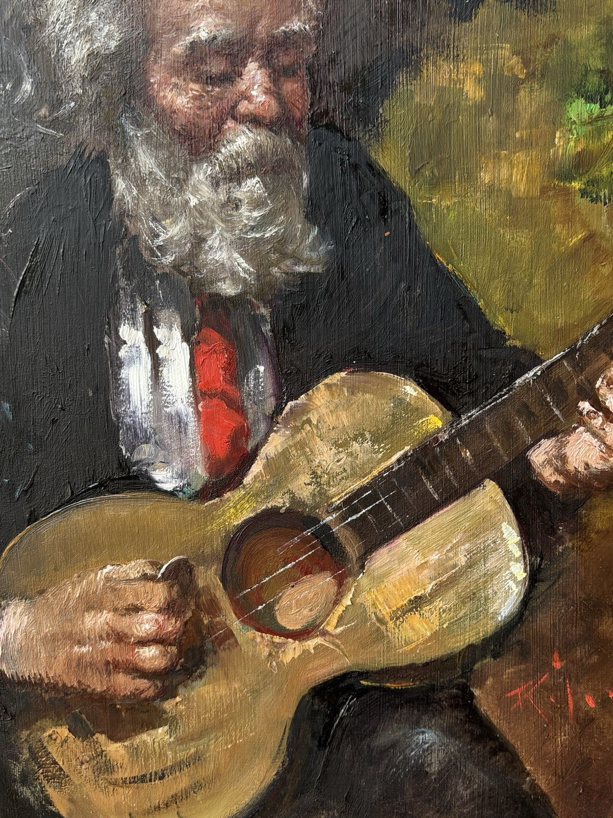 Quadro -Chitarrista- Franco Rispoli- dipinto a olio
