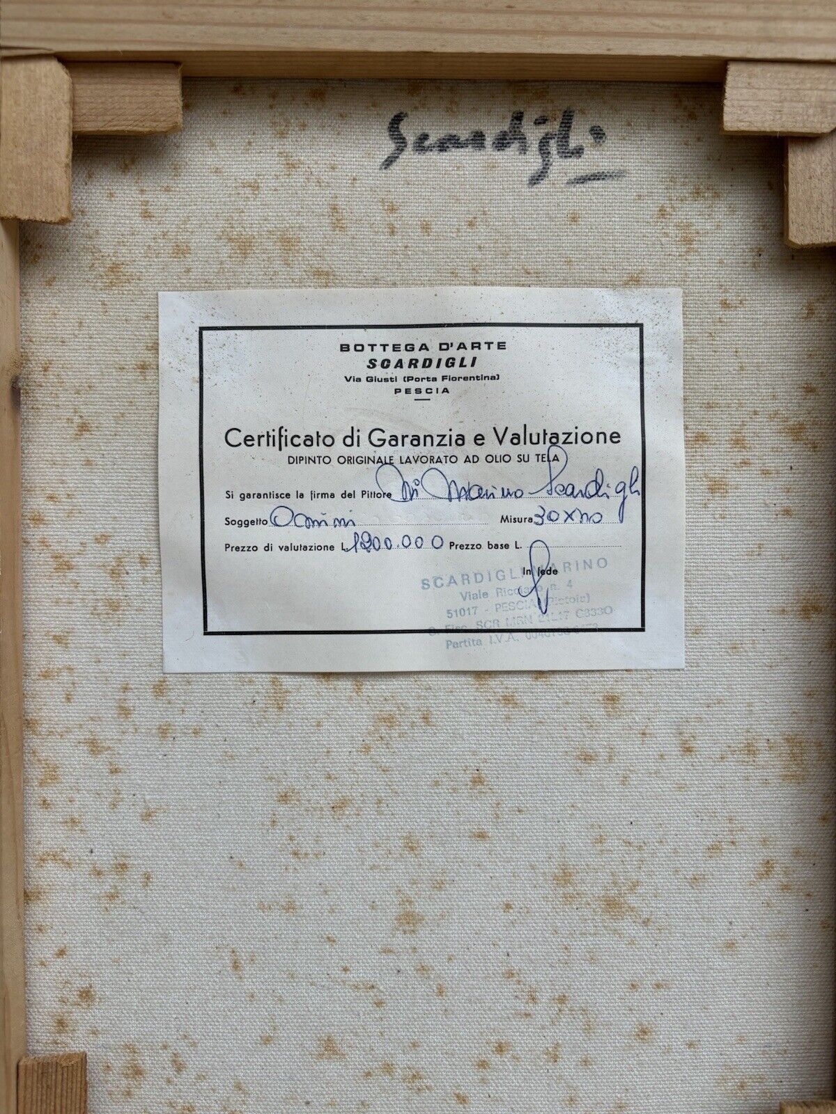Quadro vintage -Omini- dipinto a olio su tela