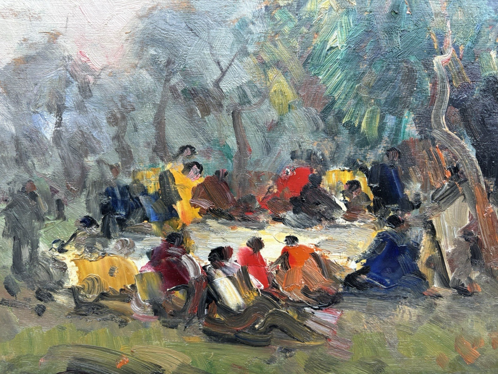 Quadro -Gruppo Di Persone- Francesco Di Marino Dipinto a olio