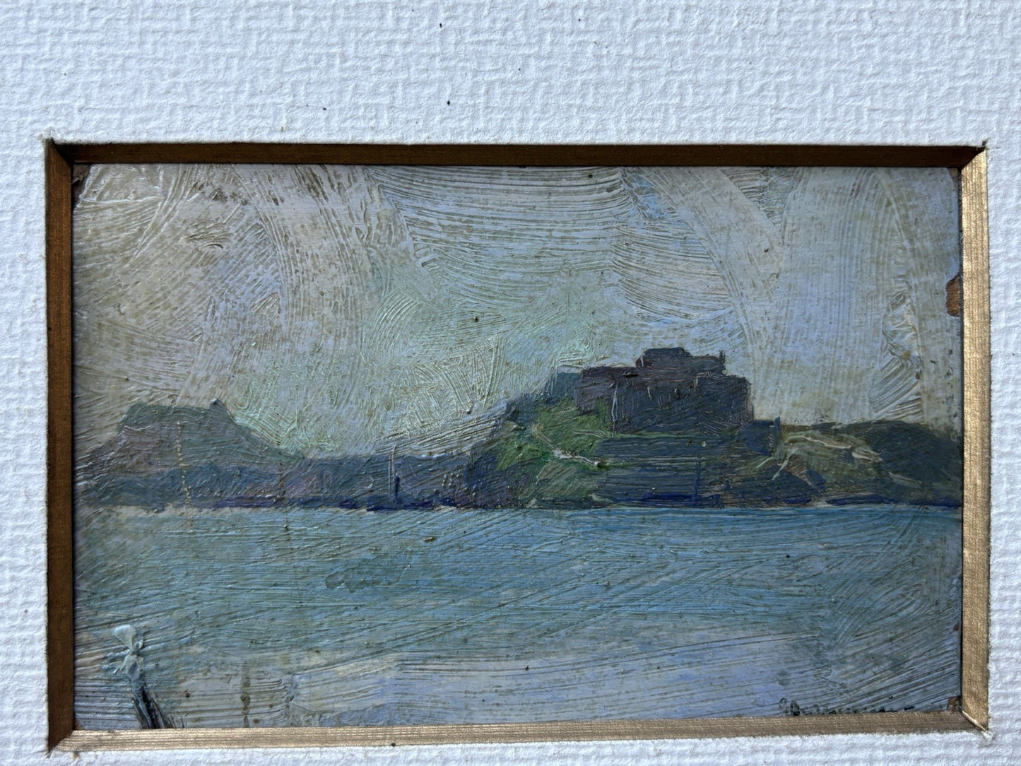 Quadro miniatura -Marina- Giovanni Brancaccio dipinto a olio