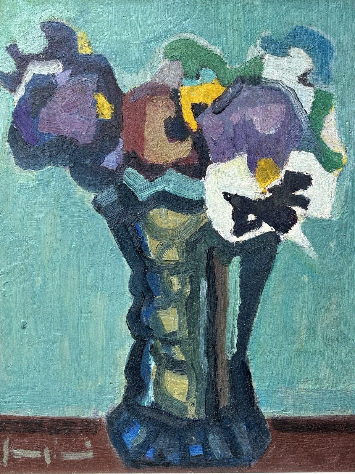 Quadro -Vaso Con Fiori- Mario Sangiovanni dipinto a olio
