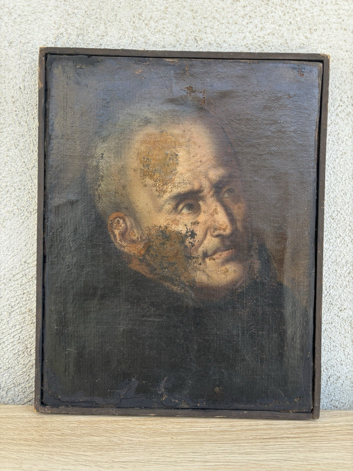 Quadro antico -Busto Di Uomo- dipinto a olio su tela