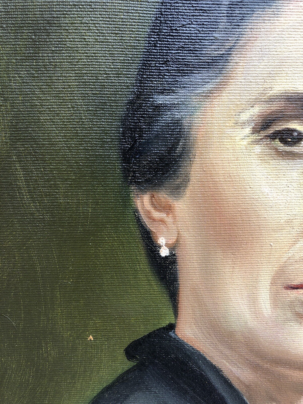 Quadro vintage -Ritratto Di Donna- dipinto a olio su tela