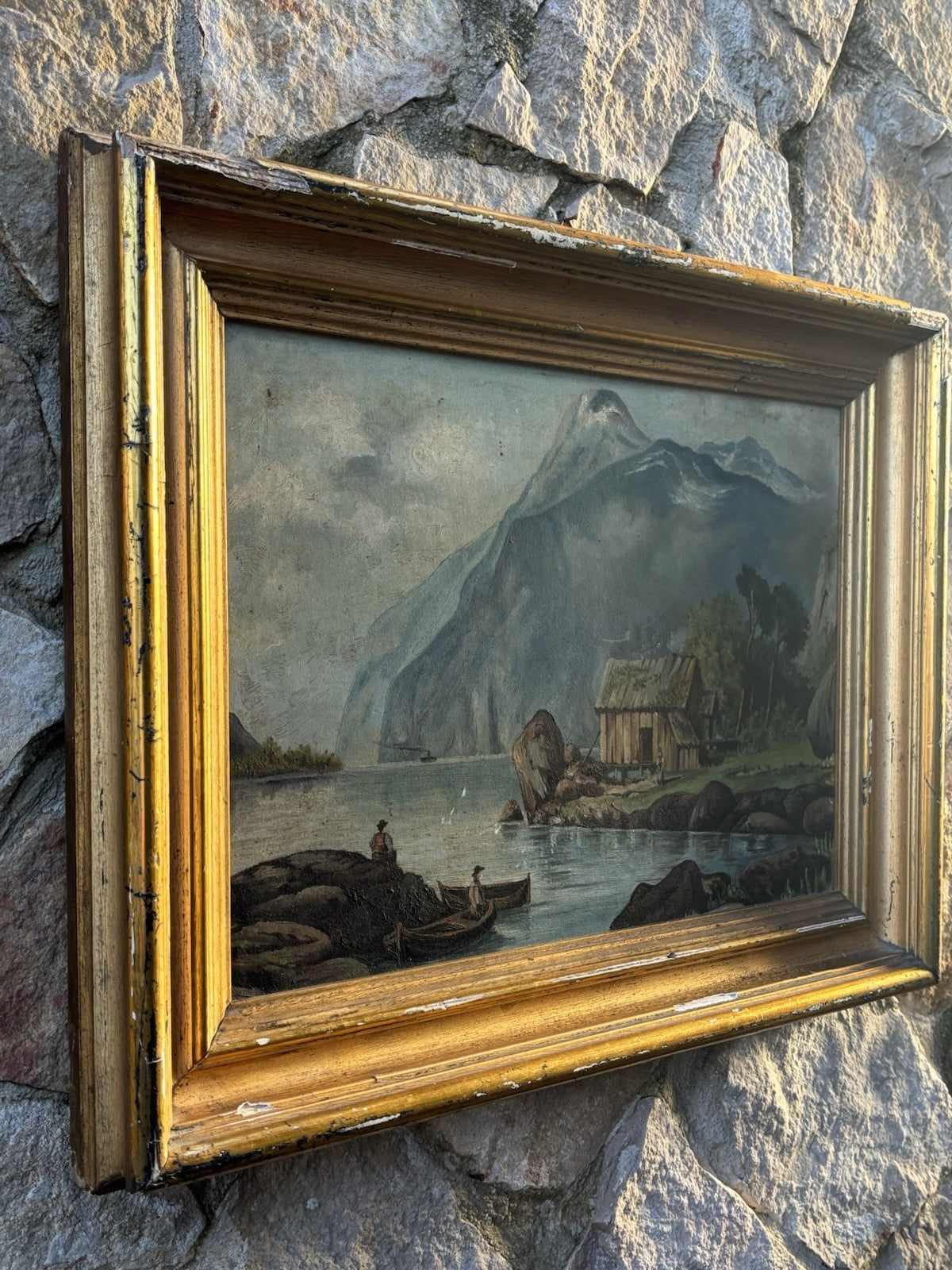 Quadro antico -Paesaggio- dipinto a olio