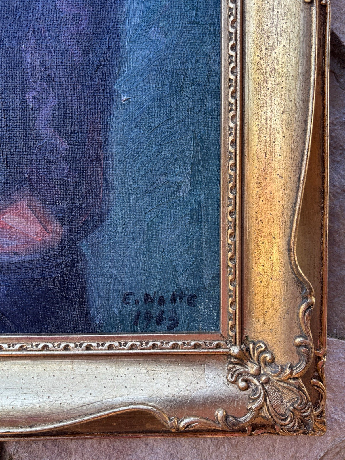 Quadro -Figura Di Donna- Emilio Notte- dipinto a olio su tela