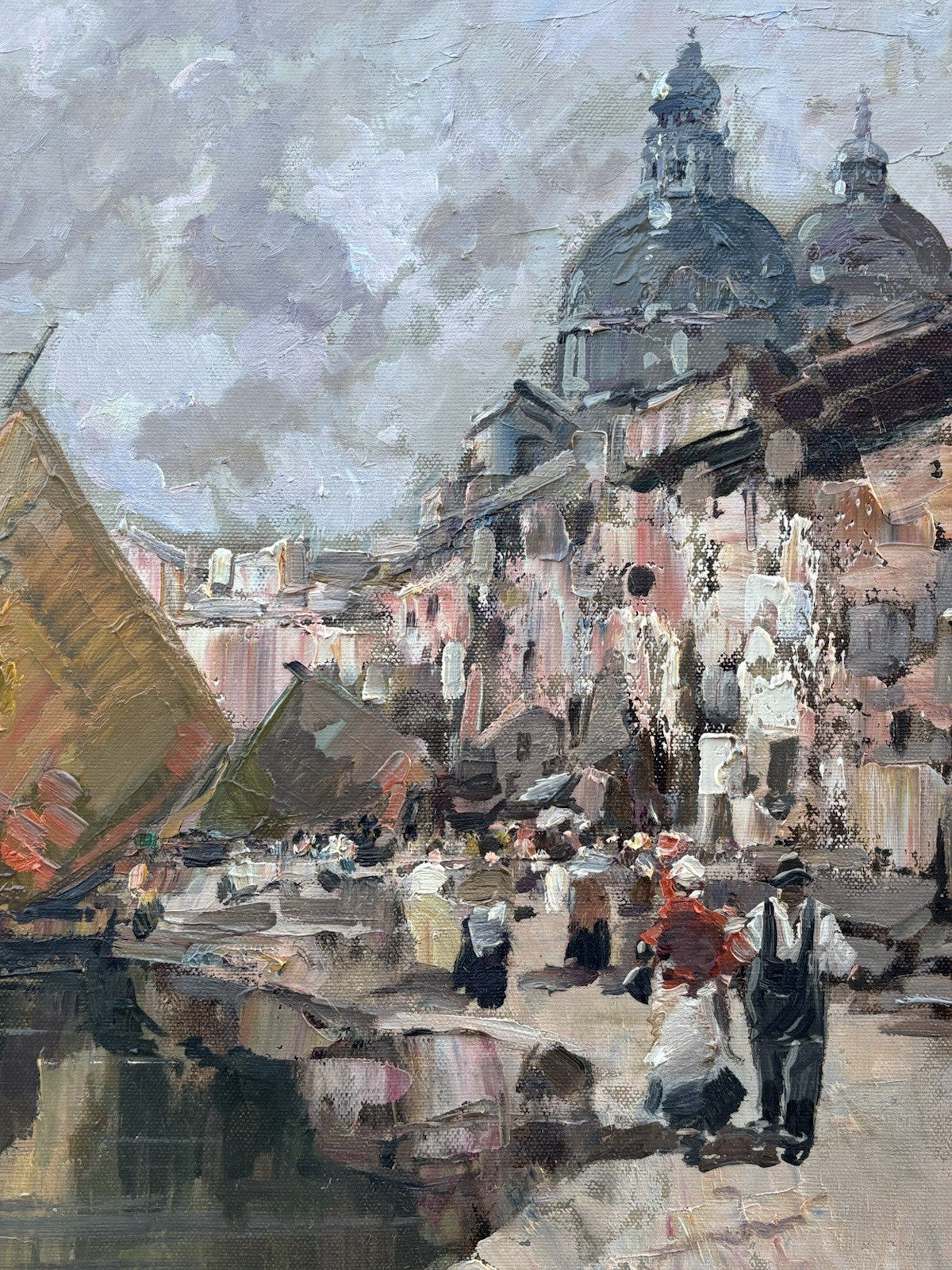 Quadro -Borgo Veneziano- Antonio Gravina- dipinto a olio su tela