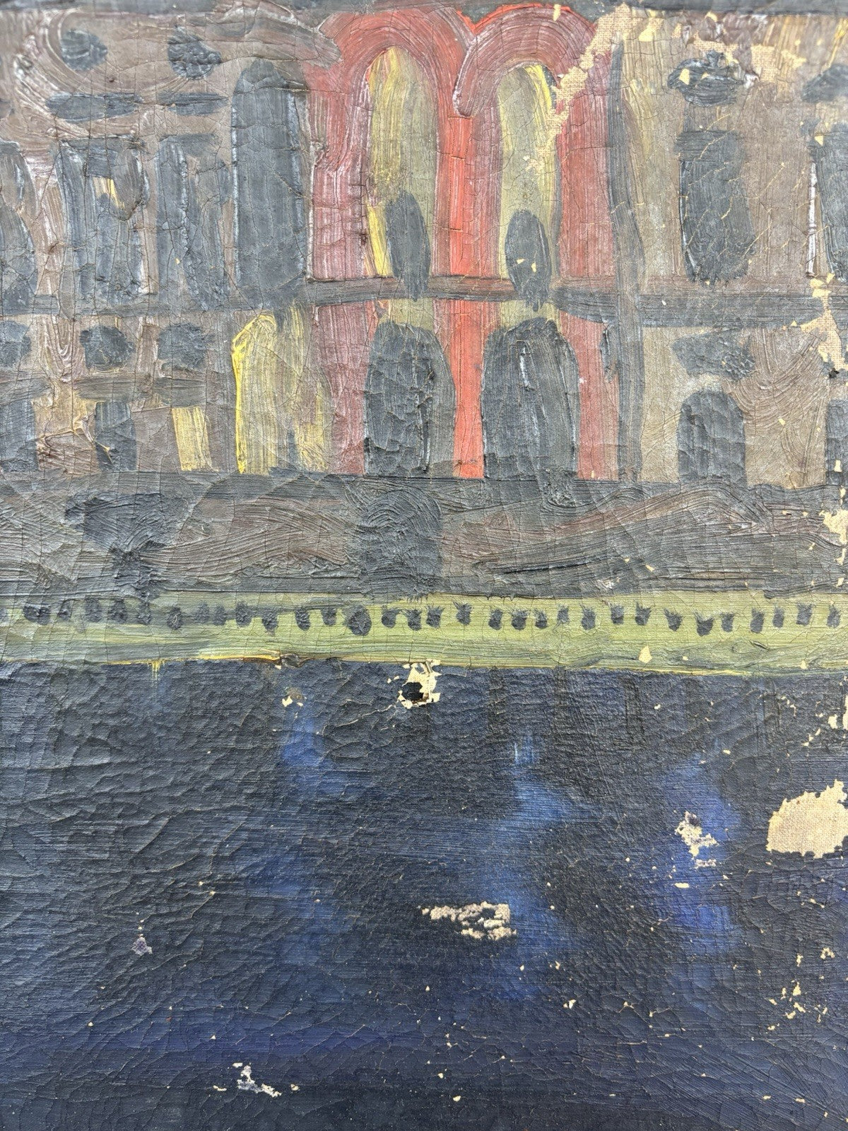 Quadro -Palazzo Donn’Anna- Vincenzo Montefusco dipinto a olio su tela