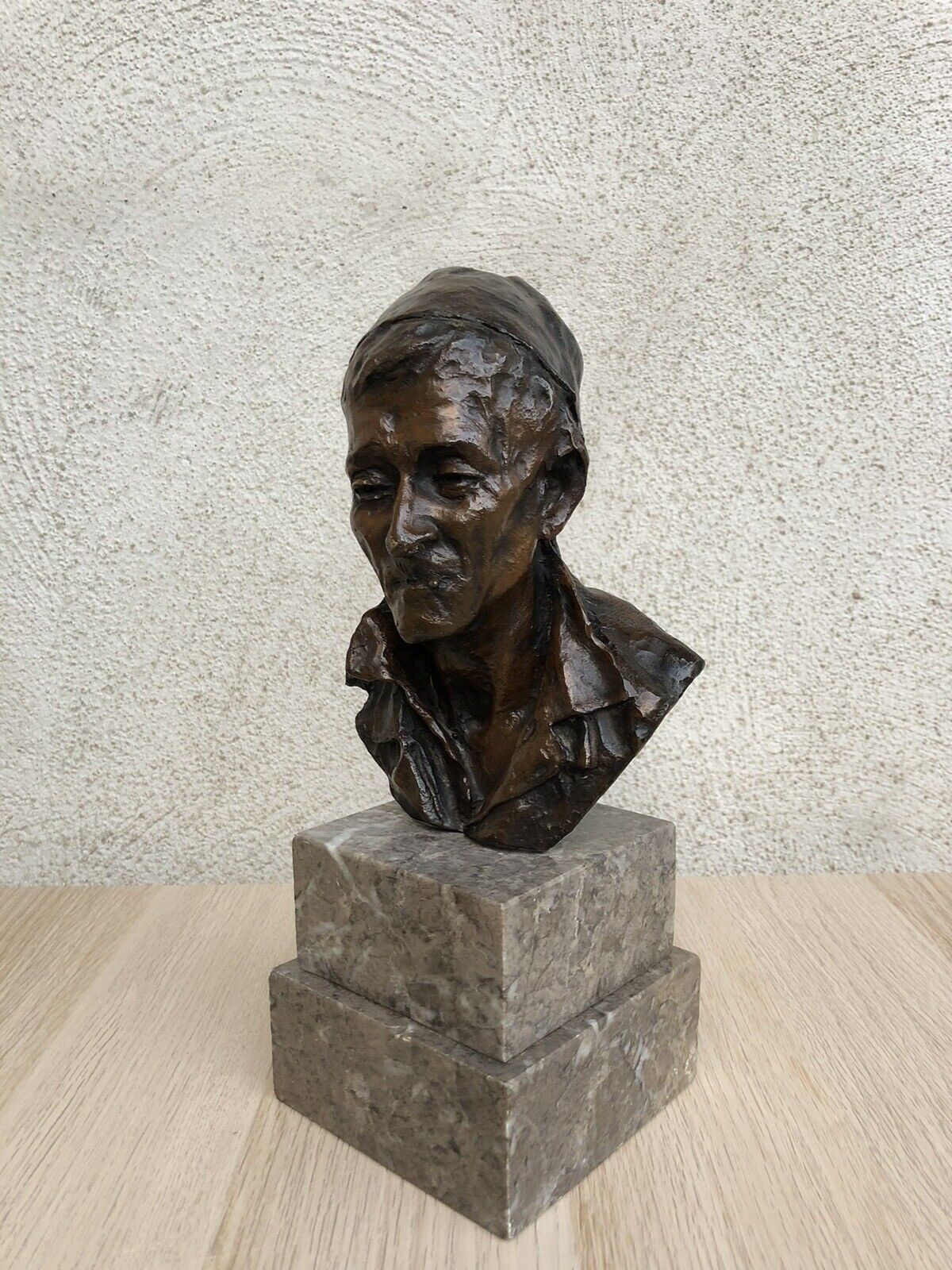Scultura Vintage In Bronzo -anziano-