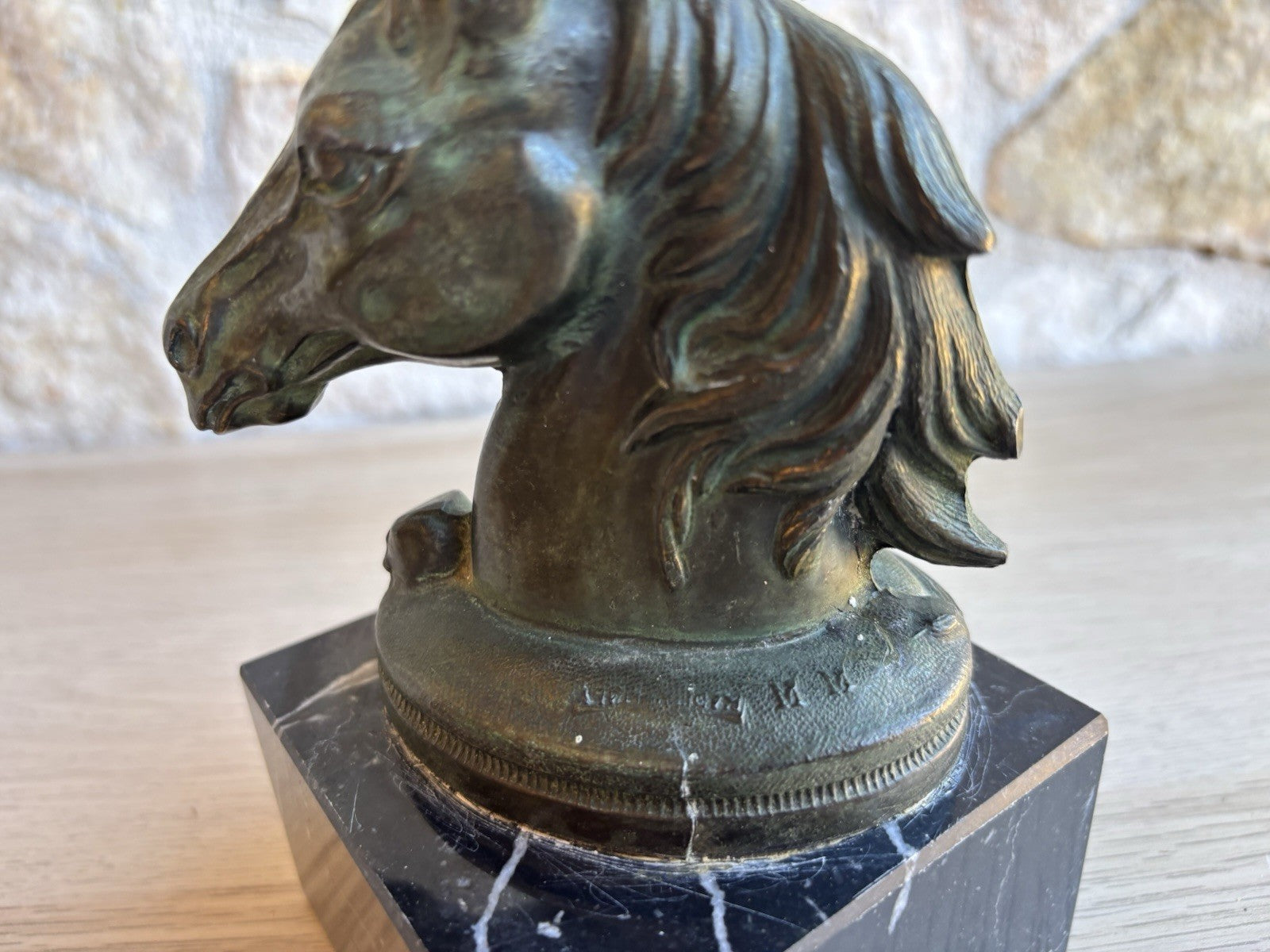 Scultura Vintage Cavallo In Bronzo