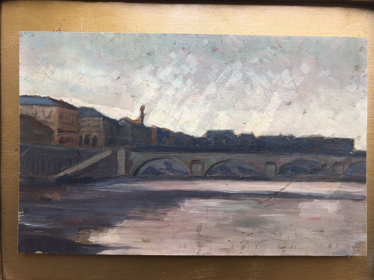 QUADRO VINTAGE DIPINTO A OLIO SU TAVOLA