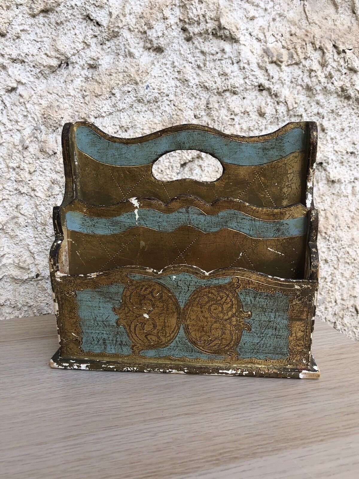 Portalettere Vintage In Legno Stile Fiorentino