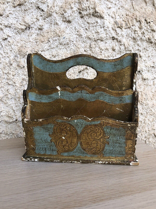Portalettere Vintage In Legno Stile Fiorentino
