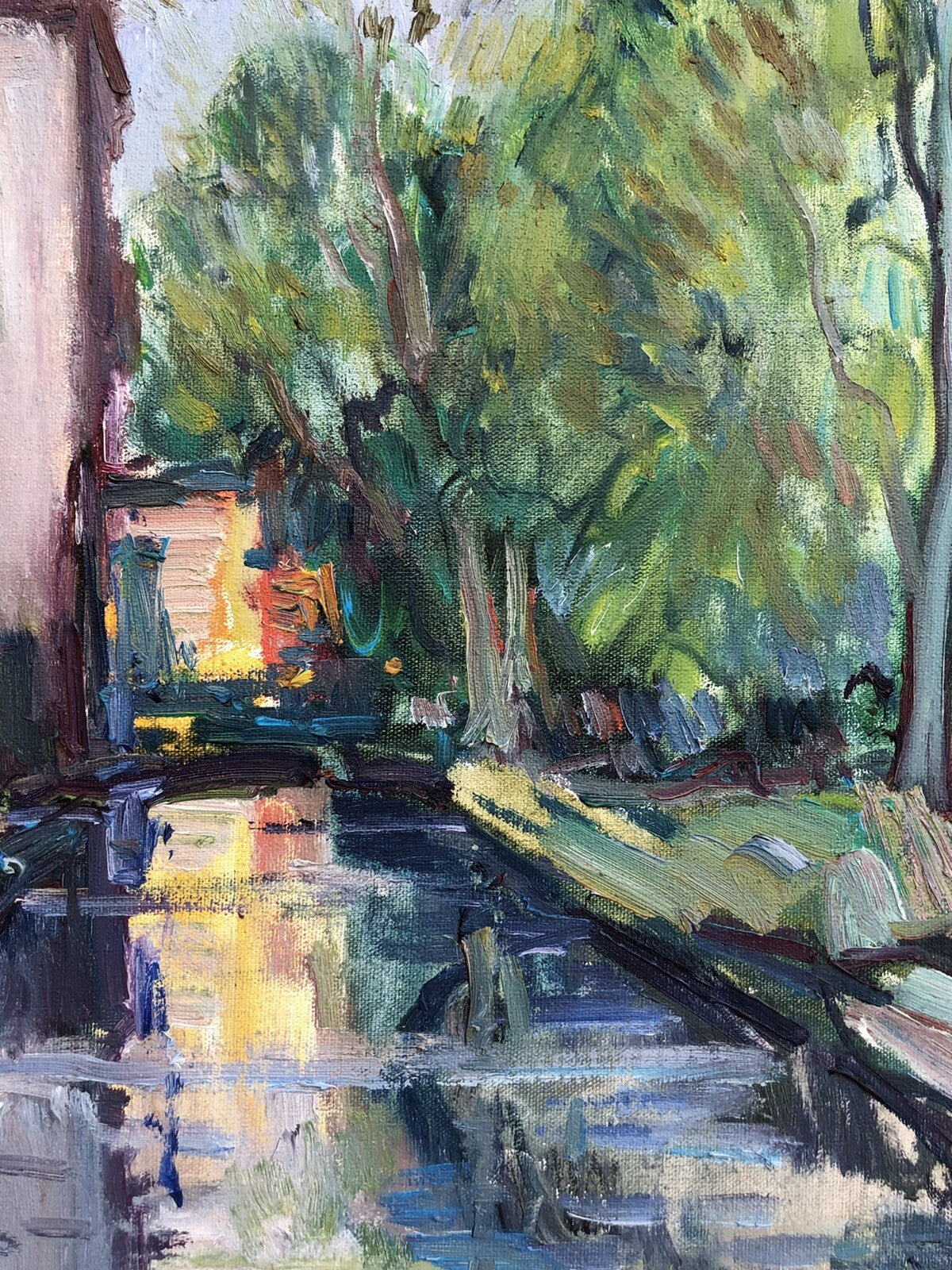 Quadro vintage -Al Sarno- dipinto a olio su tela