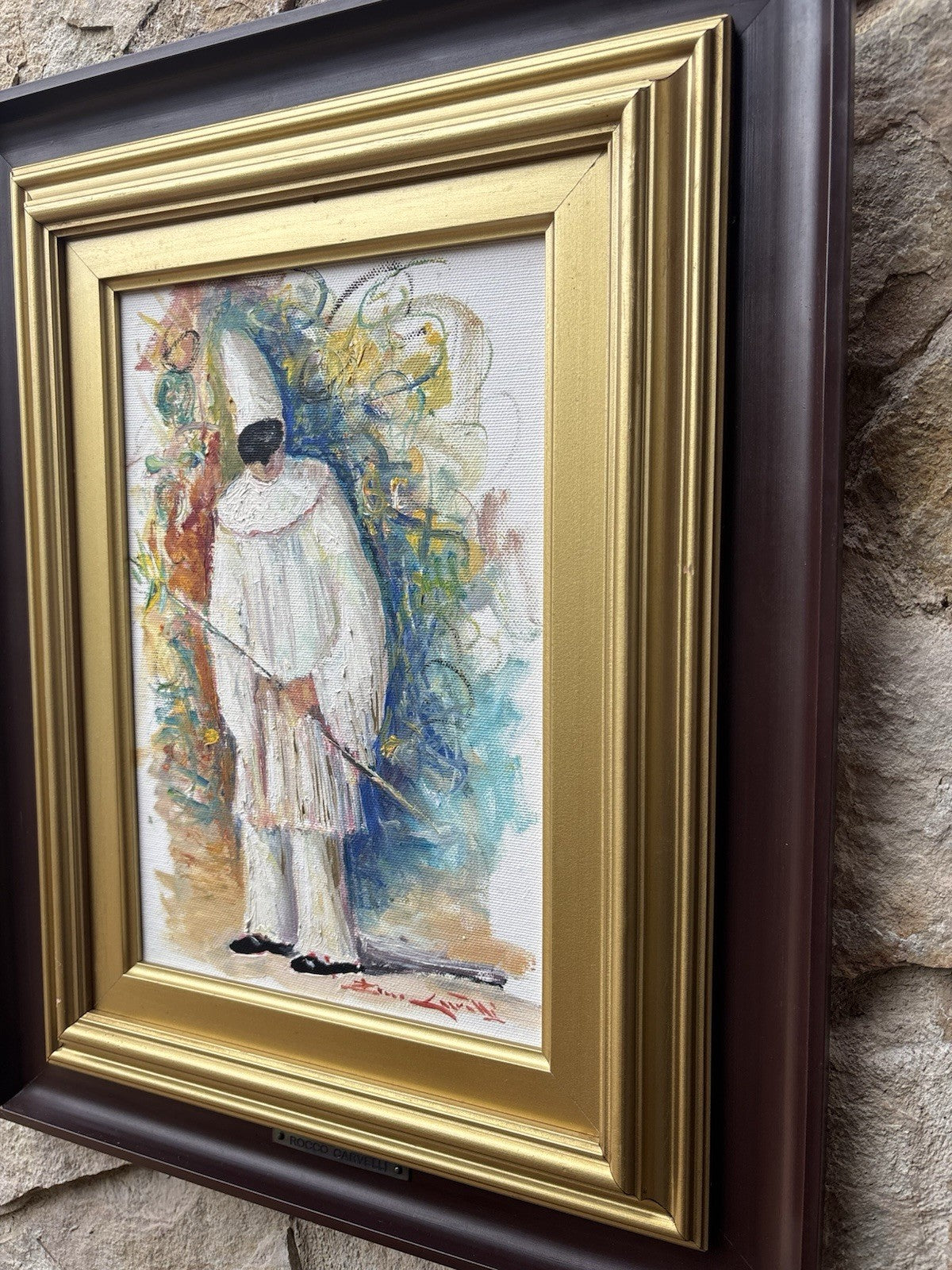 Quadro -Pulcinella- Rocco Carvelli- dipinto a olio su tela