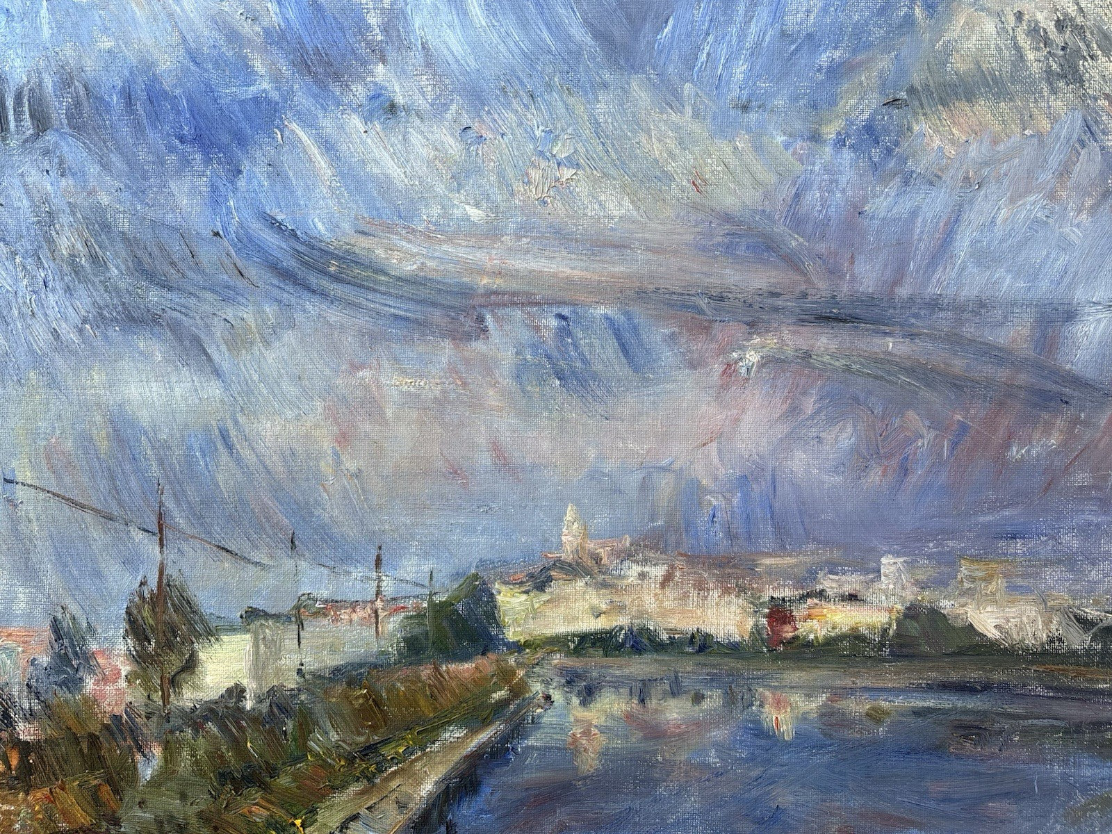 Quadro -Paesaggio- Amerigo Tamburrini dipinto a olio su tela