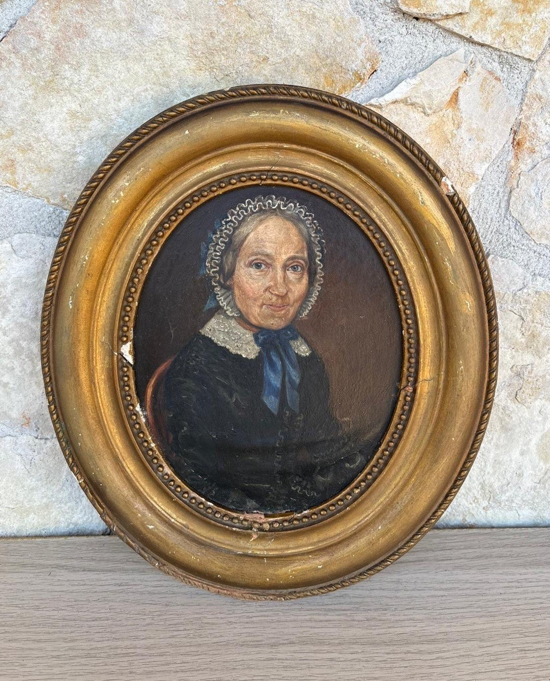Quadro antico -Figura Di Donna Anziana- dipinto a olio
