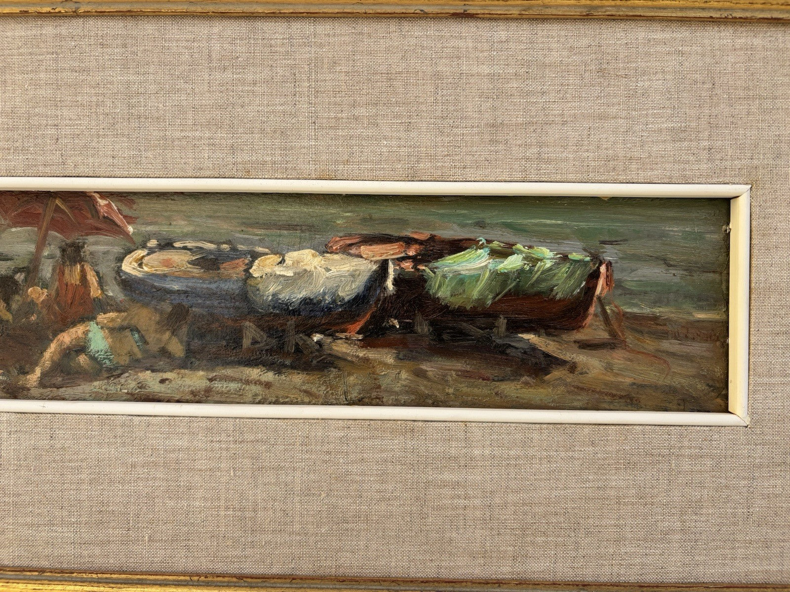 Quadro -Bagnanti- dipinto a olio