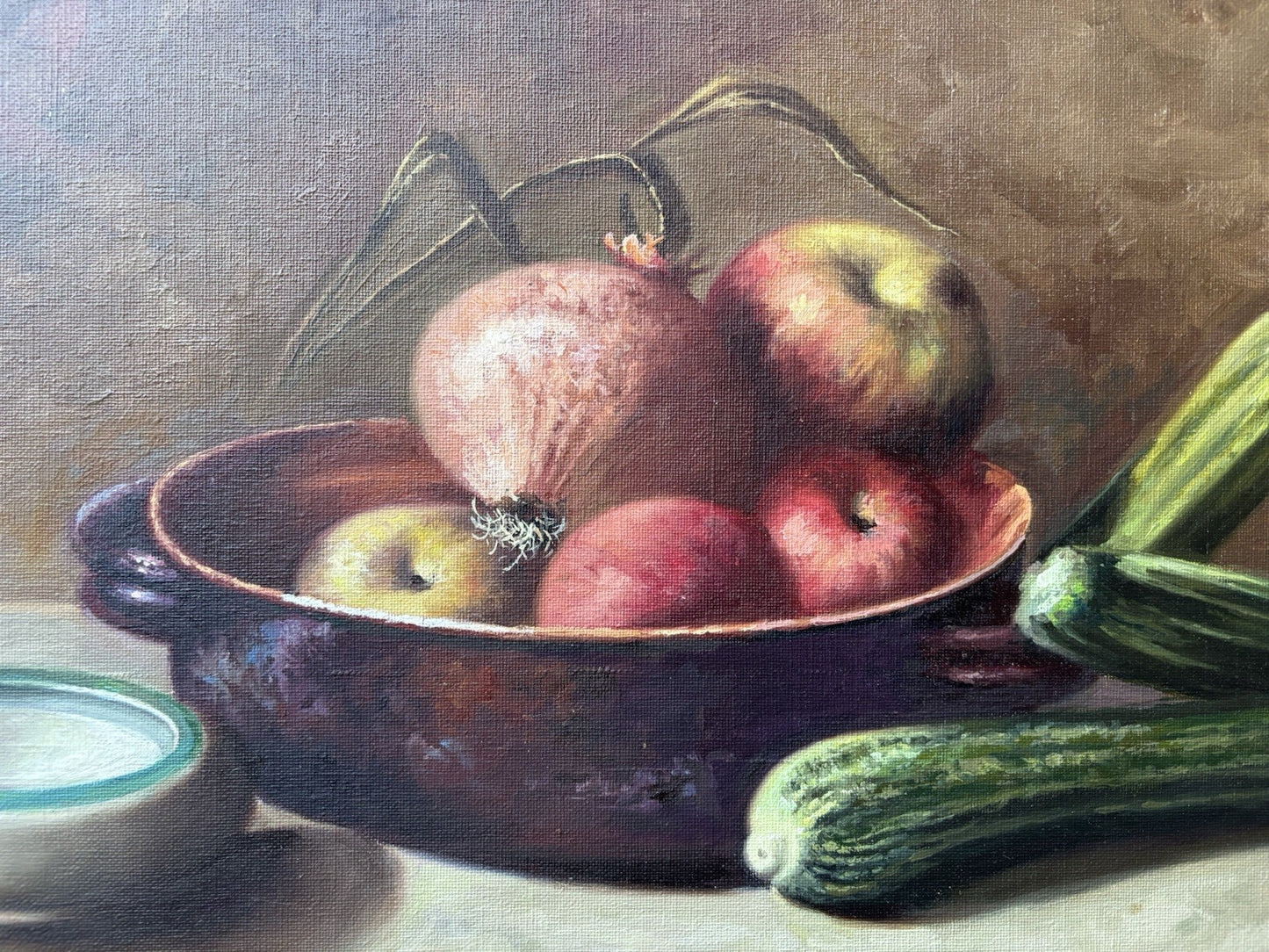 Quadro -Natura Morta- Giuseppe Gargiulo dipinto a olio su tela