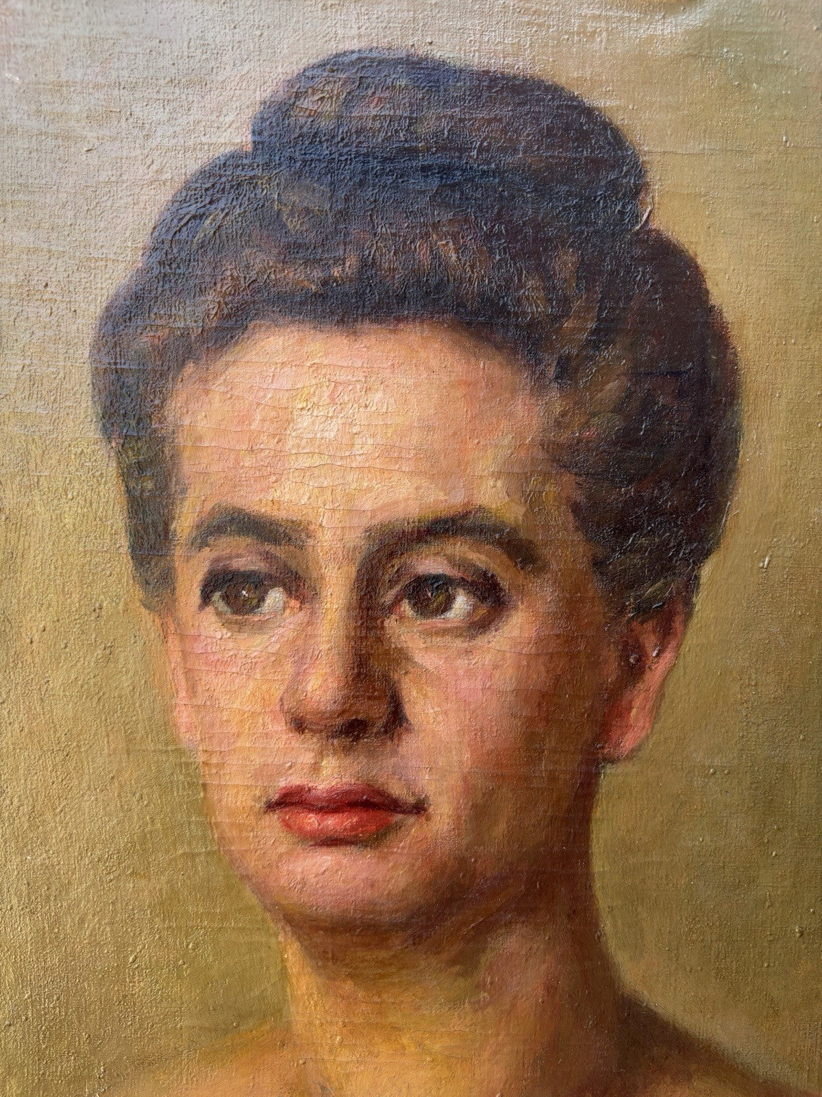 Quadro antico -Figura Di Donna- dipinto a olio su tela