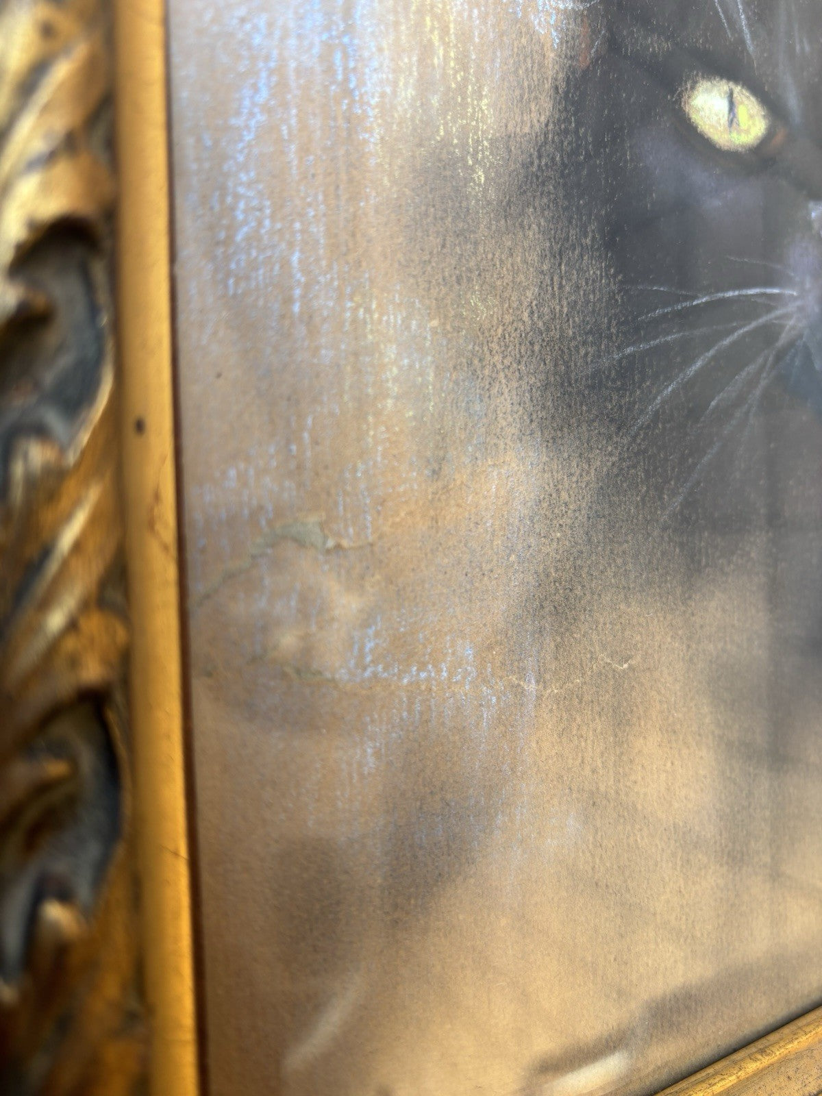 Quadro antico -Gatti- Marino Lenci? realizzato a pastello su carta