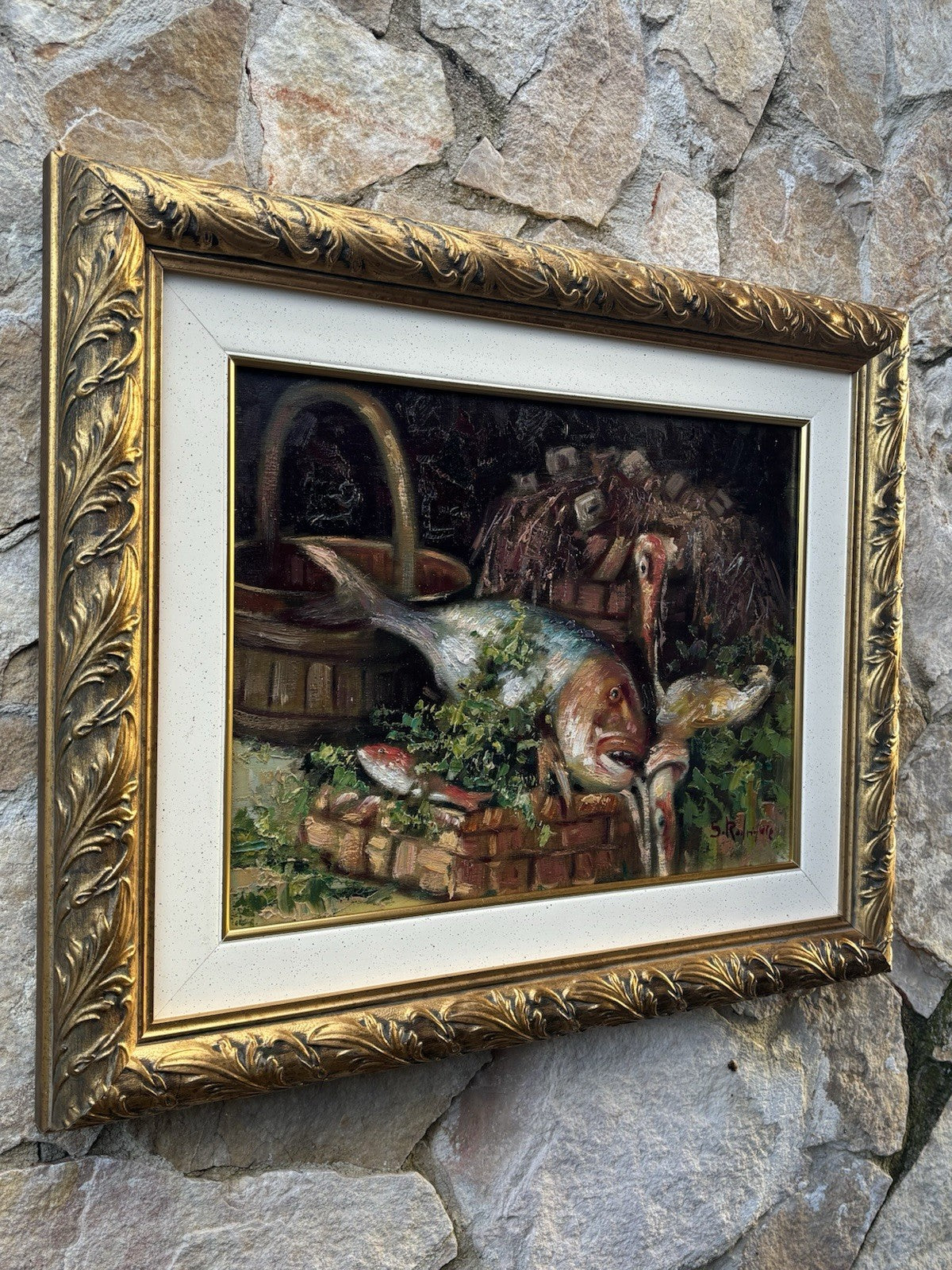 Quadro -Pesci- Salvatore Rodriquez dipinto a olio