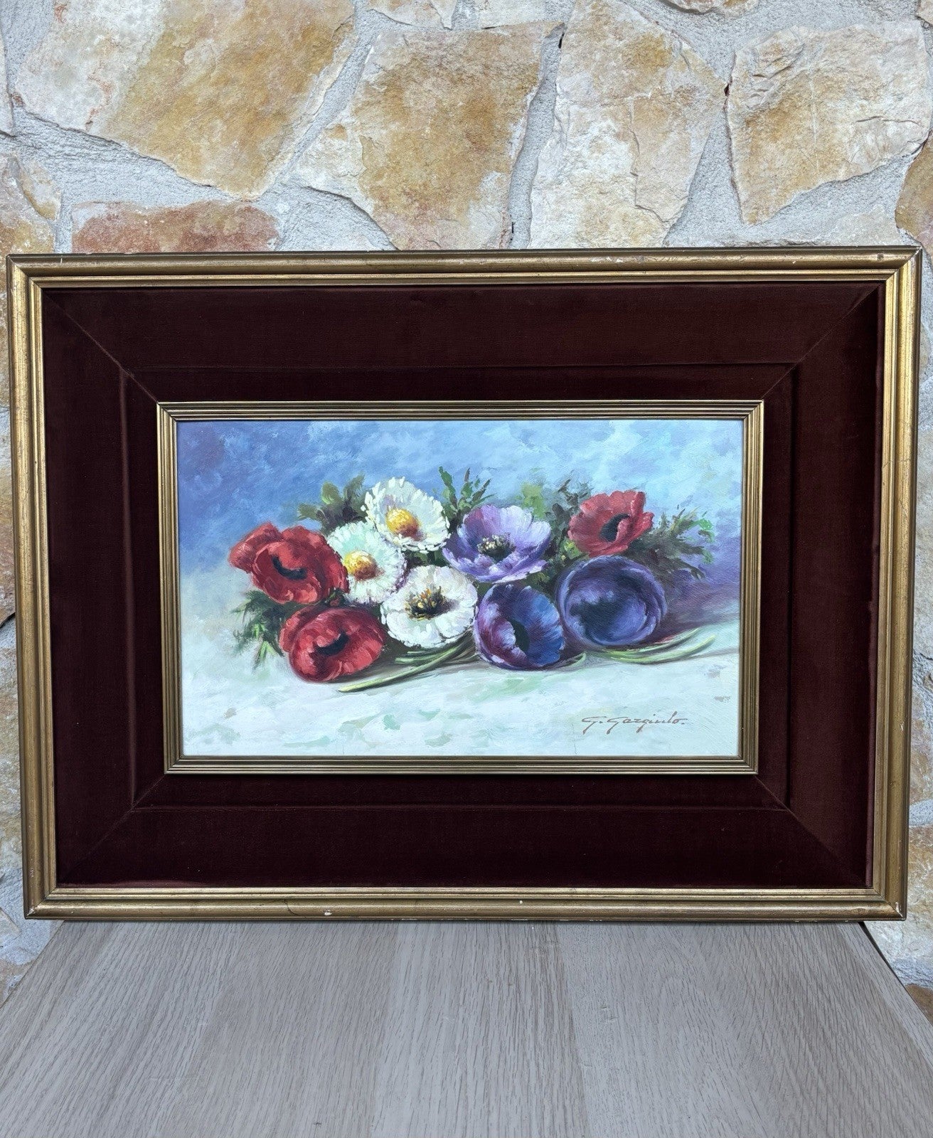 Quadro -Fiori- Giuseppe Gargiulo dipinto a olio
