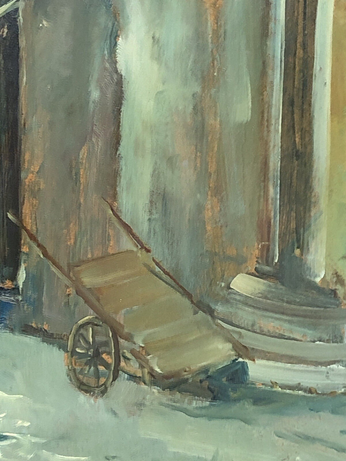 Quadro vintage -Vicolo Di Napoli- dipinto a olio