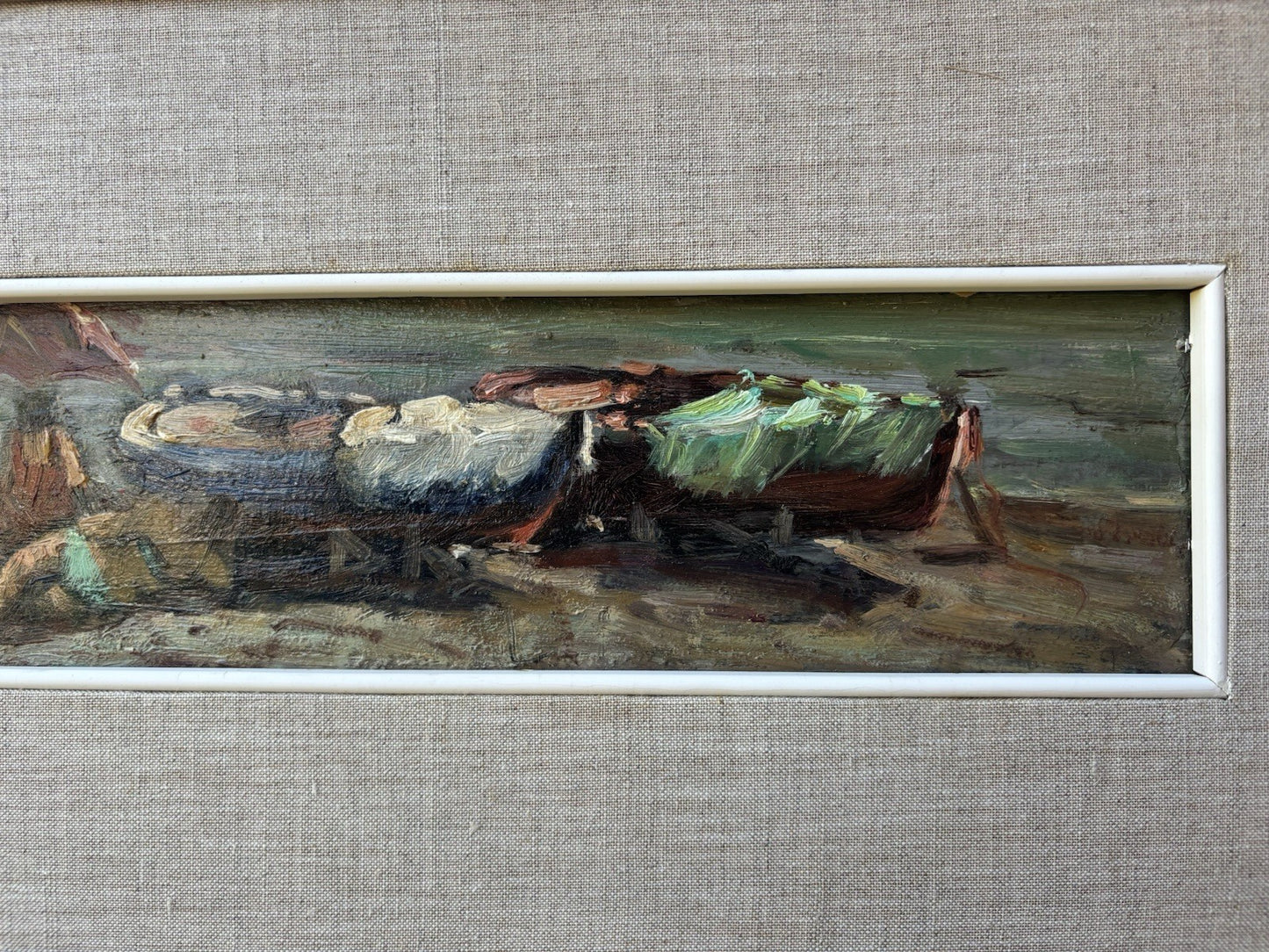 Quadro -Bagnanti- dipinto a olio